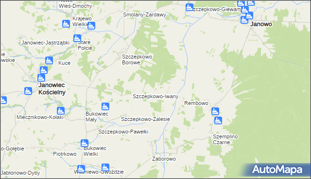 mapa Krajewo-Kawęczyno, Krajewo-Kawęczyno na mapie Targeo