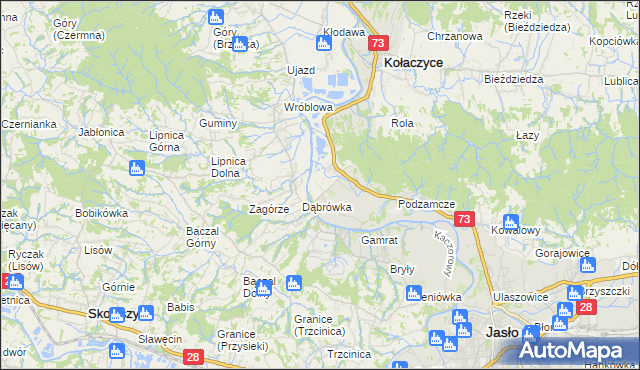 mapa Krajowice, Krajowice na mapie Targeo