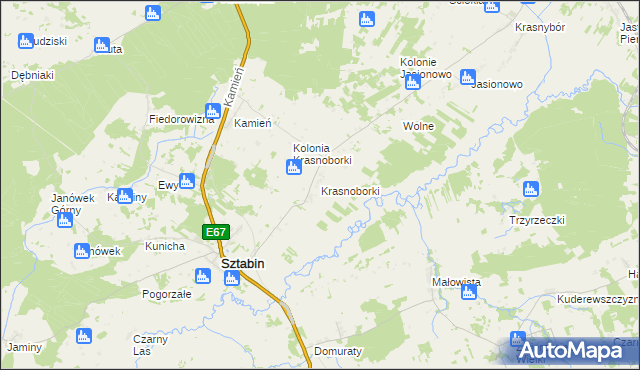 mapa Krasnoborki, Krasnoborki na mapie Targeo