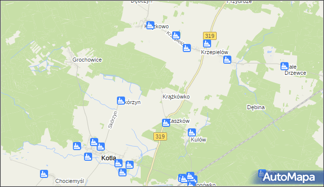 mapa Krążkówko, Krążkówko na mapie Targeo