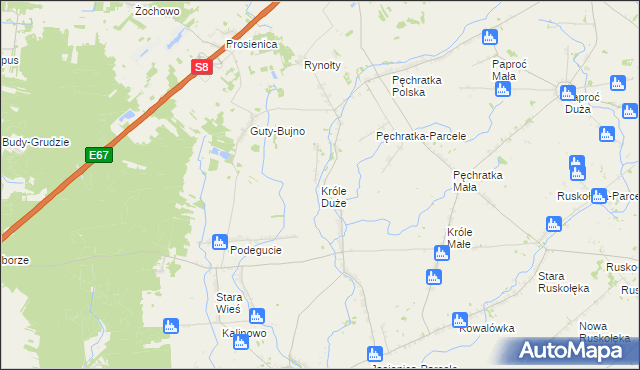 mapa Króle Duże, Króle Duże na mapie Targeo