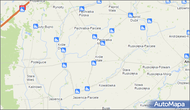 mapa Króle Małe, Króle Małe na mapie Targeo