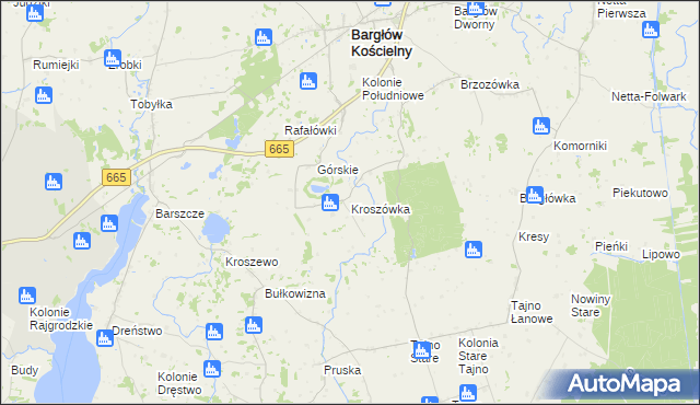 mapa Kroszówka, Kroszówka na mapie Targeo