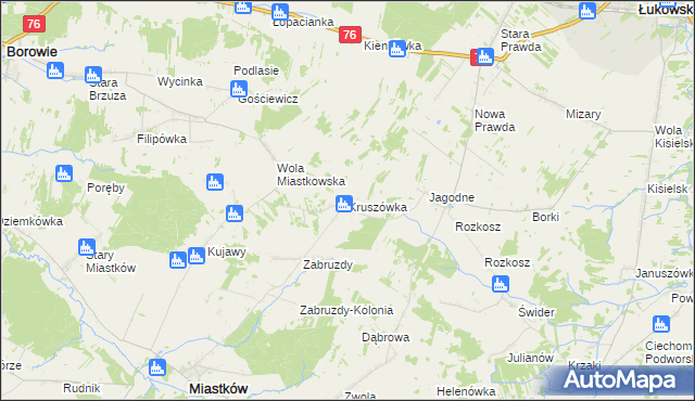 mapa Kruszówka, Kruszówka na mapie Targeo