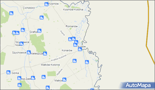 mapa Kryłów, Kryłów na mapie Targeo