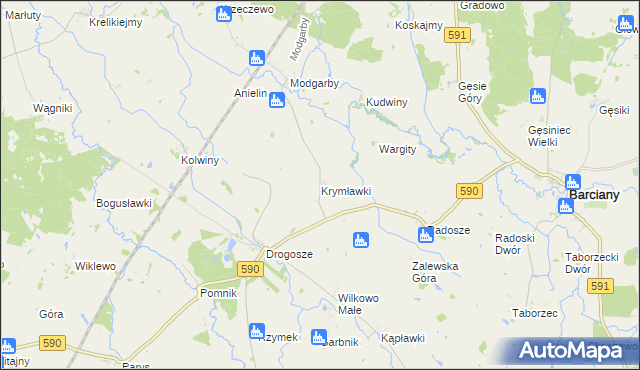 mapa Krymławki, Krymławki na mapie Targeo