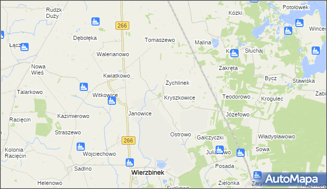 mapa Kryszkowice, Kryszkowice na mapie Targeo