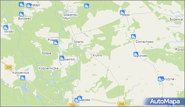 mapa Krytno, Krytno na mapie Targeo