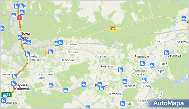 mapa Krzątka, Krzątka na mapie Targeo