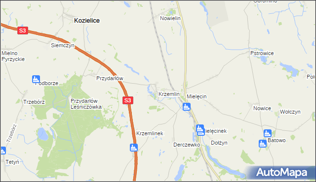 mapa Krzemlin, Krzemlin na mapie Targeo