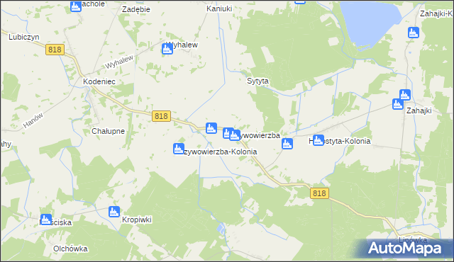 mapa Krzywowierzba, Krzywowierzba na mapie Targeo