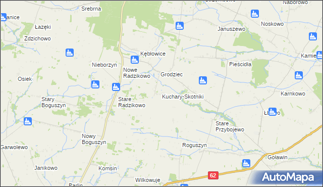 mapa Kuchary-Skotniki, Kuchary-Skotniki na mapie Targeo