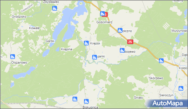 mapa Kujanki, Kujanki na mapie Targeo