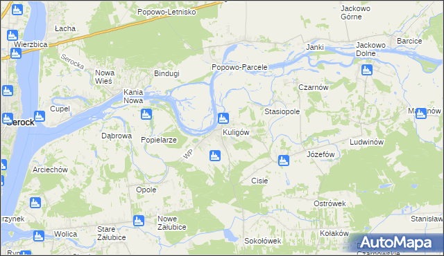 mapa Kuligów, Kuligów na mapie Targeo