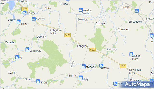 mapa Łabędnik, Łabędnik na mapie Targeo