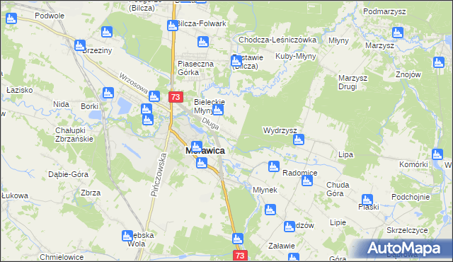 mapa Łabędziów, Łabędziów na mapie Targeo