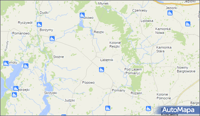 mapa Łabętnik, Łabętnik na mapie Targeo