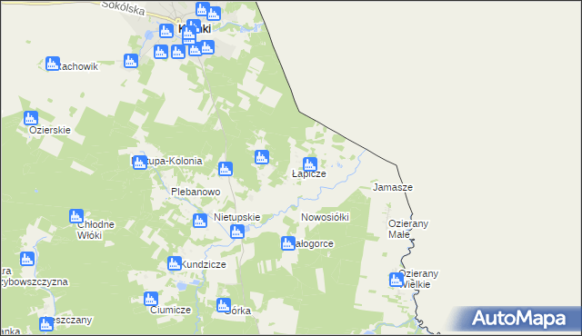 mapa Łapicze, Łapicze na mapie Targeo