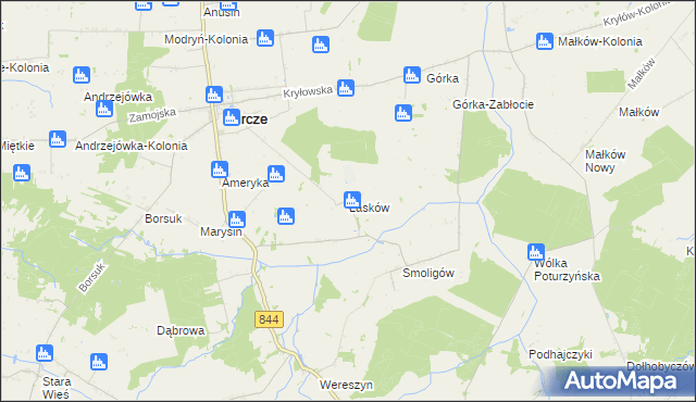 mapa Łasków, Łasków na mapie Targeo