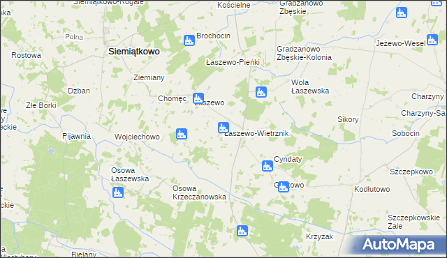 mapa Łaszewo-Wietrznik, Łaszewo-Wietrznik na mapie Targeo