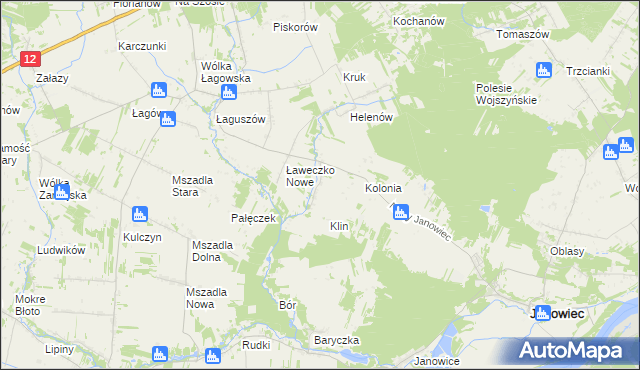 mapa Ławeczko Stare, Ławeczko Stare na mapie Targeo