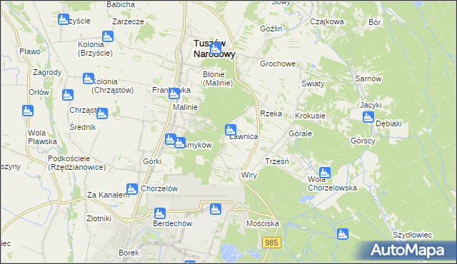 mapa Ławnica, Ławnica na mapie Targeo