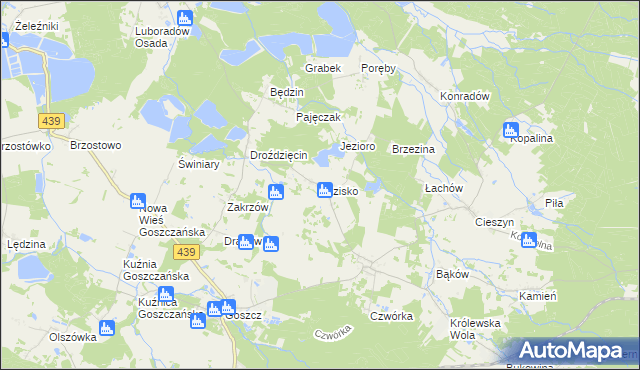 mapa Łazisko gmina Twardogóra, Łazisko gmina Twardogóra na mapie Targeo