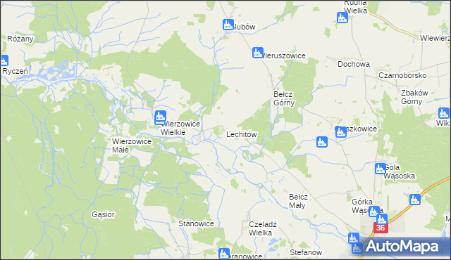 mapa Lechitów, Lechitów na mapie Targeo