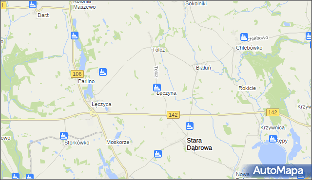 mapa Łęczyna, Łęczyna na mapie Targeo