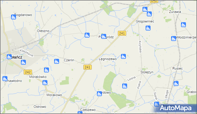 mapa Lęgniszewo, Lęgniszewo na mapie Targeo