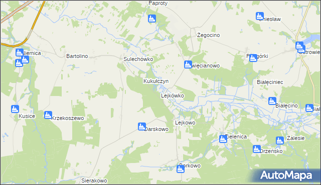 mapa Lejkówko, Lejkówko na mapie Targeo