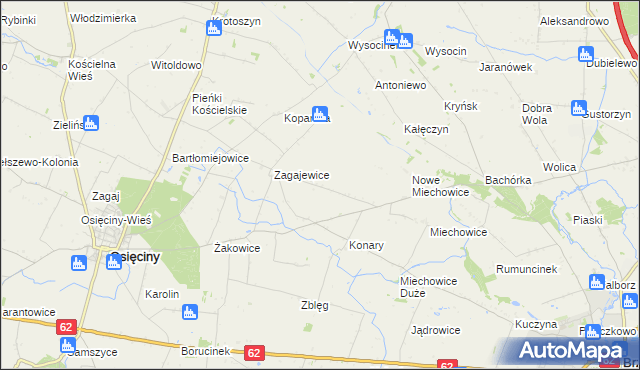 mapa Lekarzewice, Lekarzewice na mapie Targeo