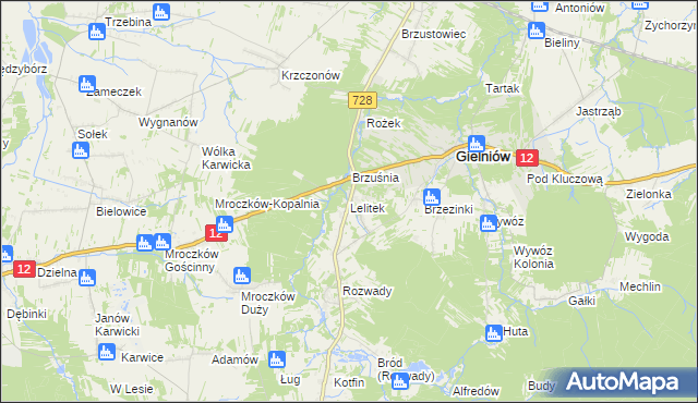 mapa Lelitek, Lelitek na mapie Targeo