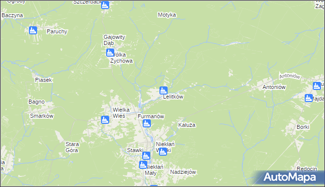 mapa Lelitków, Lelitków na mapie Targeo