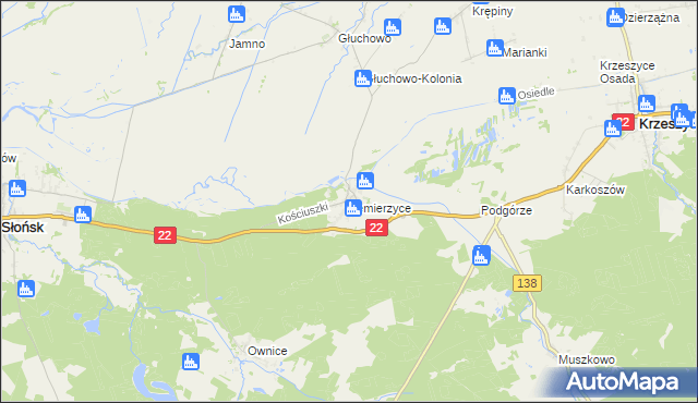 mapa Lemierzyce, Lemierzyce na mapie Targeo