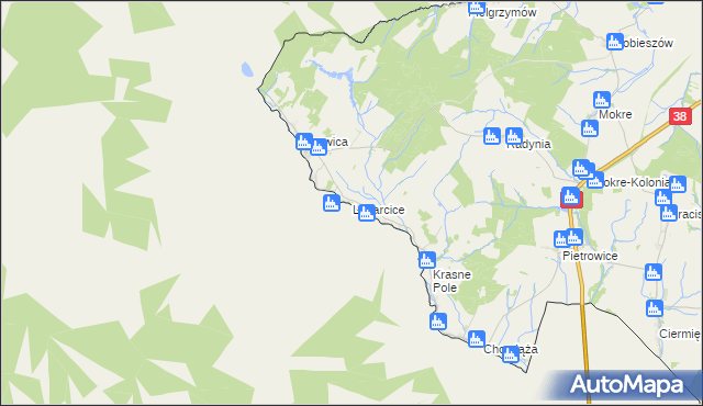 mapa Lenarcice, Lenarcice na mapie Targeo