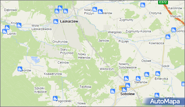 mapa Leokadia, Leokadia na mapie Targeo