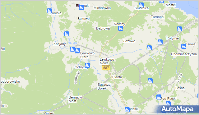 mapa Lewkowo Nowe, Lewkowo Nowe na mapie Targeo