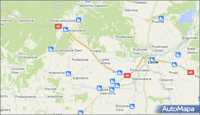 mapa Lgota Błotna, Lgota Błotna na mapie Targeo