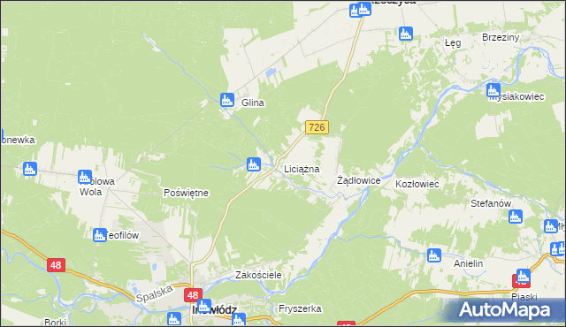 mapa Liciążna, Liciążna na mapie Targeo