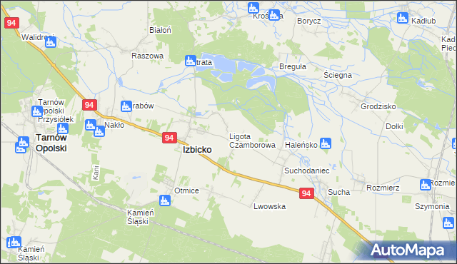 mapa Ligota Czamborowa, Ligota Czamborowa na mapie Targeo