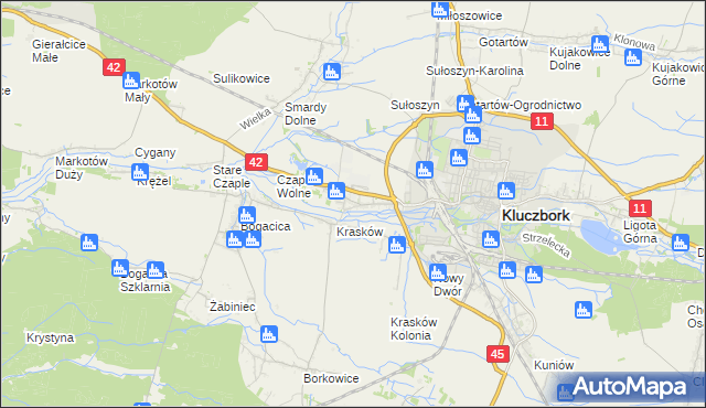 mapa Ligota Dolna gmina Kluczbork, Ligota Dolna gmina Kluczbork na mapie Targeo