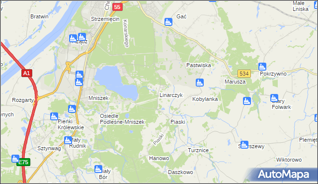 mapa Linarczyk, Linarczyk na mapie Targeo