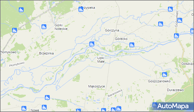 mapa Lipki Małe, Lipki Małe na mapie Targeo