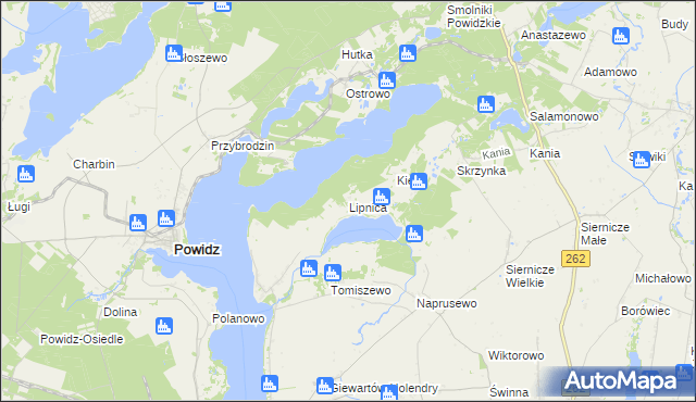 mapa Lipnica gmina Ostrowite, Lipnica gmina Ostrowite na mapie Targeo