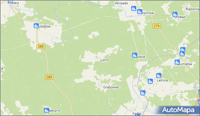 mapa Lipno gmina Świdnica, Lipno gmina Świdnica na mapie Targeo