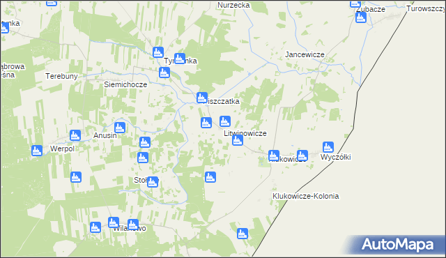 mapa Litwinowicze, Litwinowicze na mapie Targeo