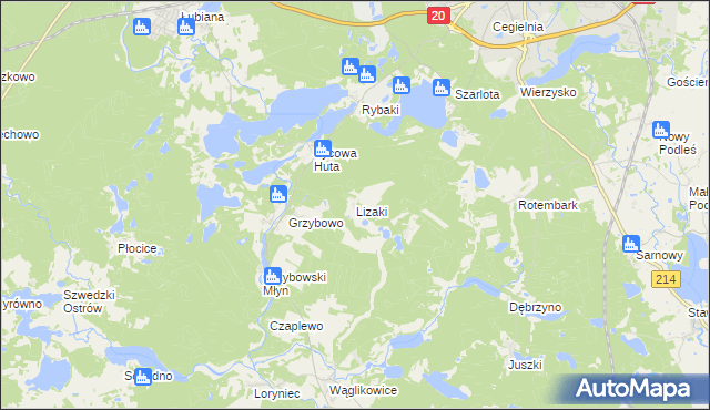 mapa Lizaki, Lizaki na mapie Targeo