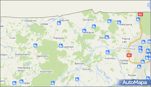 mapa Łobody, Łobody na mapie Targeo