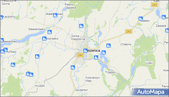 mapa Łobżenica, Łobżenica na mapie Targeo